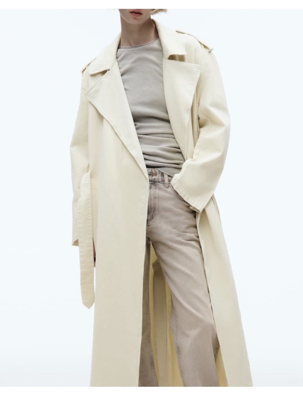 Zara Cotton Maxi Trench Coat — New!